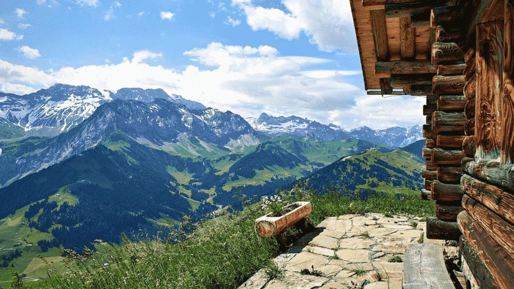 Edelweiss 4 Zi Ferienwohnung In Landhaus Frutigen Luaran gambar